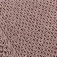 Manta de Algodão com Renda Rosa Seco