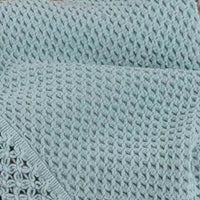 Manta de Algodão com Renda Azul