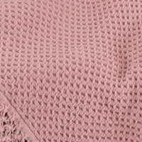 Manta de Algodão com Renda Cor-de-Rosa