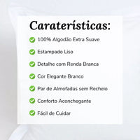Almofada Decorativa com Renda Branco
