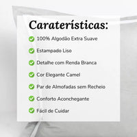 Almofada Decorativa com Renda Cinzento