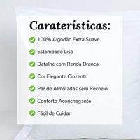 Almofada Decorativa com Renda Branco
