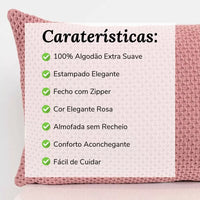 Almofada Decorativa Letícia Cor-de-Rosa