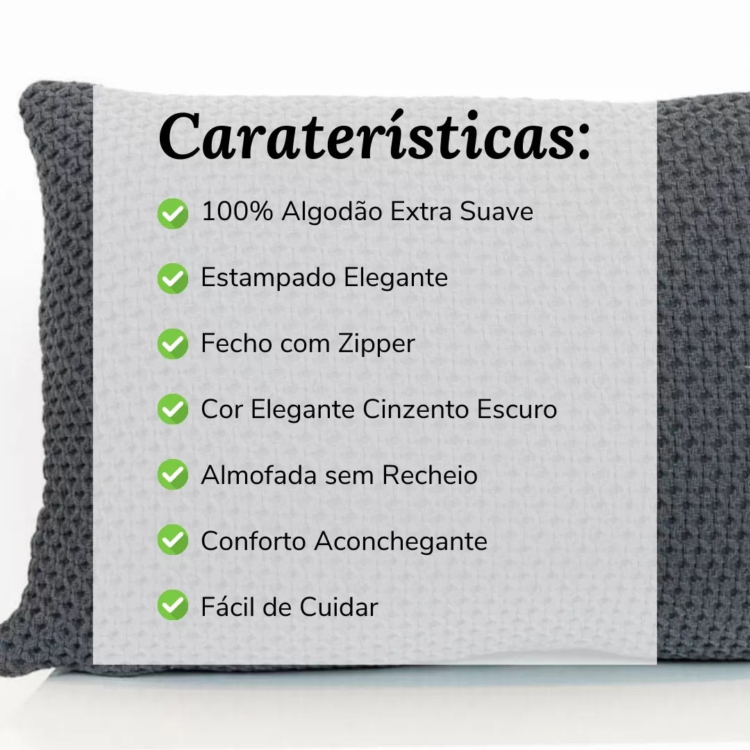 Cojín Decorativo Letícia Gris Oscuro
