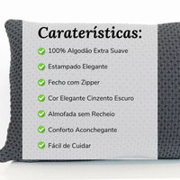 Cojín Decorativo Letícia Gris Oscuro