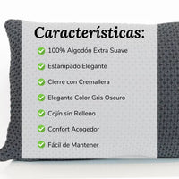 Cojín Decorativo Letícia Gris Oscuro