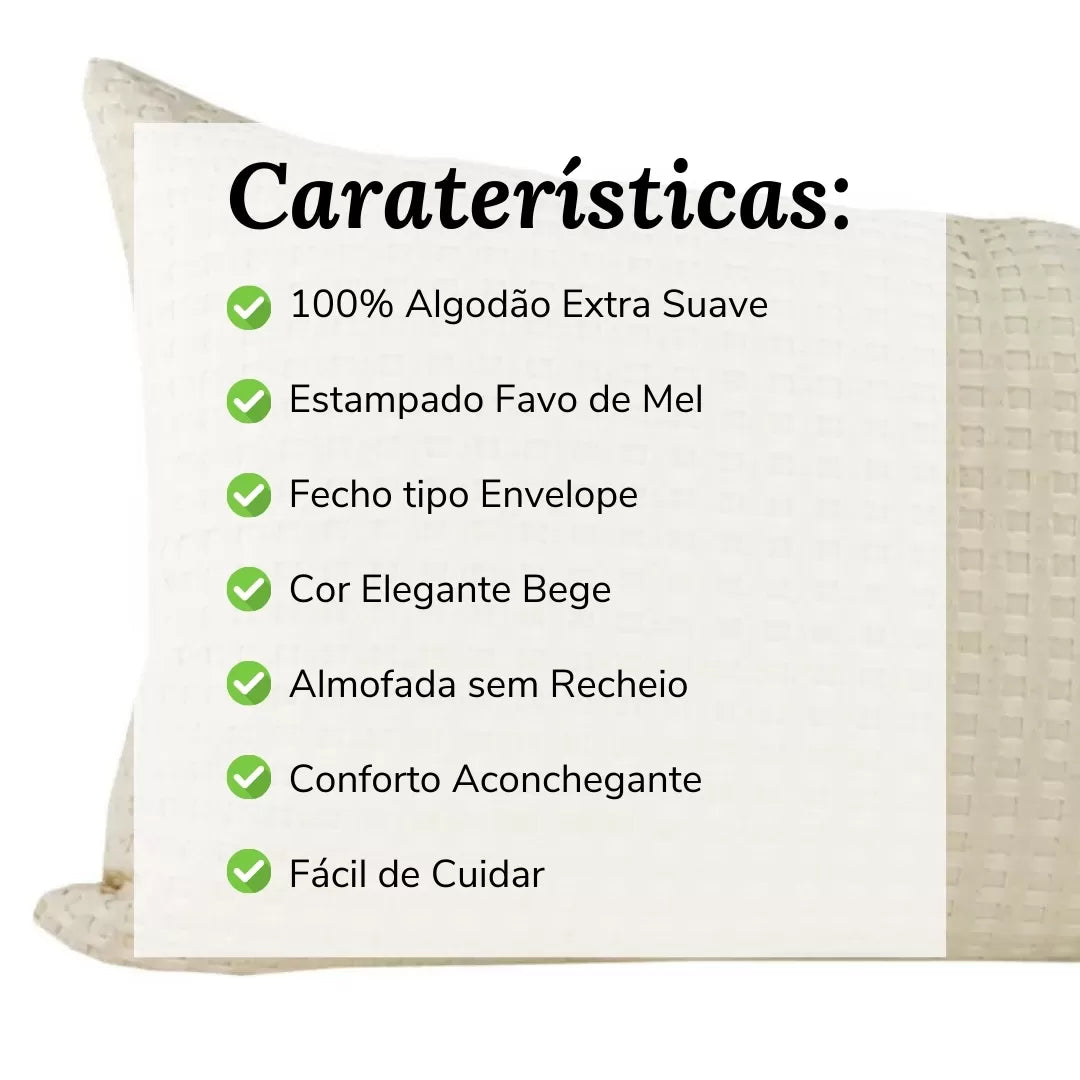 Cojín de Colcha Nido de Abeja Beige