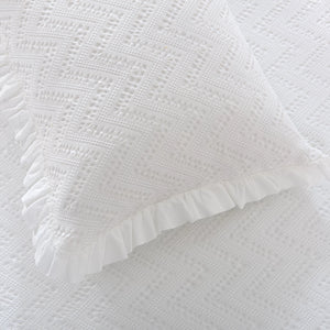 Colcha Valentina Blanco - Cama de 90 cm (Colcha de 180 x 260 cm)