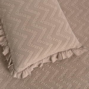 Colcha Valentina Marrón Claro - Cama 90 cm (Colcha 180 x 260 cm)