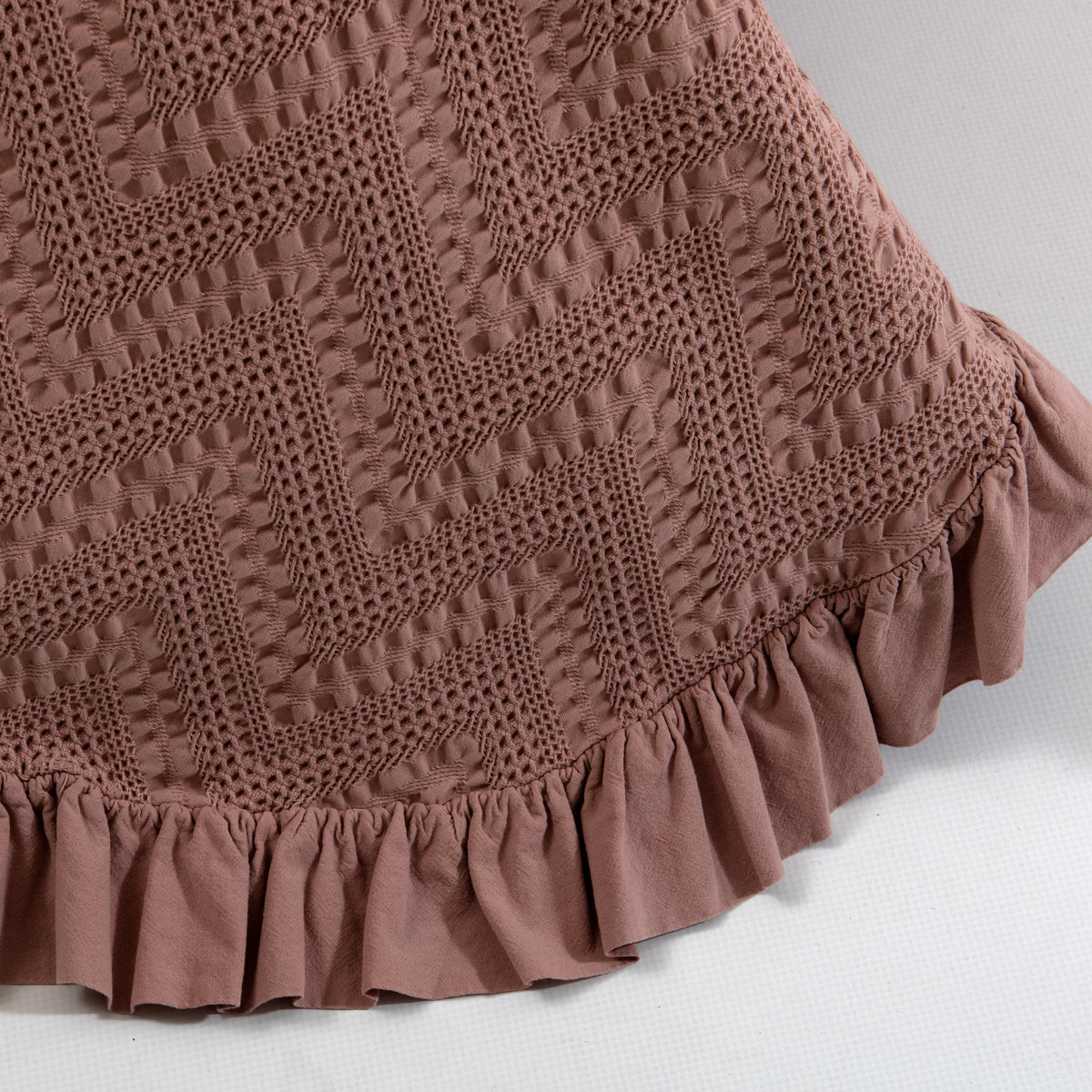Colcha com Folho Cor-de-Rosa