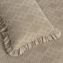 Colcha de Algodão Taupe