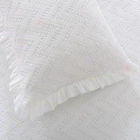 Almofada de Colcha com Folho Branco