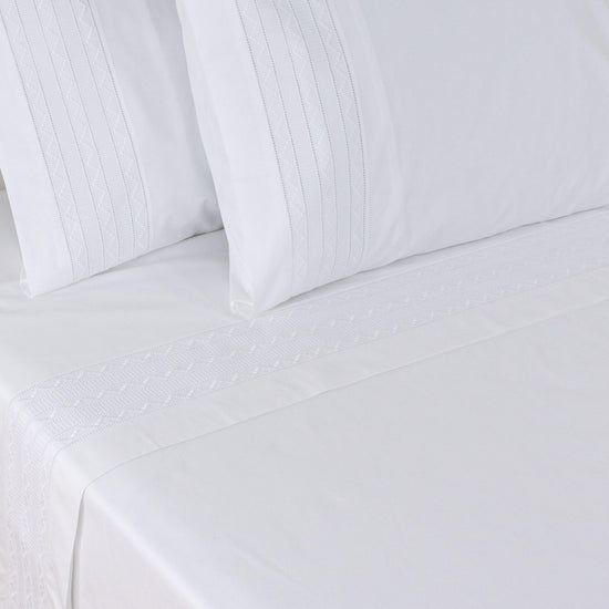 (600 Hilos) Sábanas Bordado Inglés Prestige Blanco