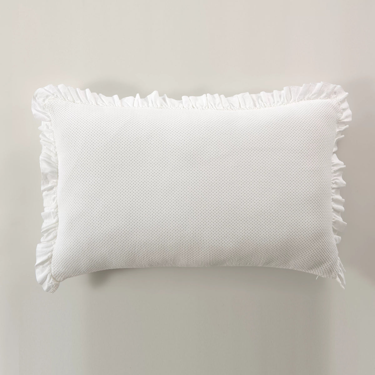 Almofada de Colcha com Folho Branco