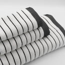 (3 Piezas) Toallas de Rayas Blanco y Negro