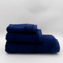 (3 Peças) Toalhas Liso Azul Marinho