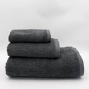 (3 Piezas) Toallas Lisas Gris Oscuro