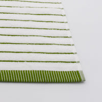 (3 Peças) Toalhas de Riscas Branco e Verde