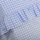 Sábanas Cuna Vichy con Volante Azul