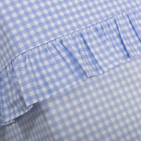 Sábanas Cuna Vichy con Volante Azul