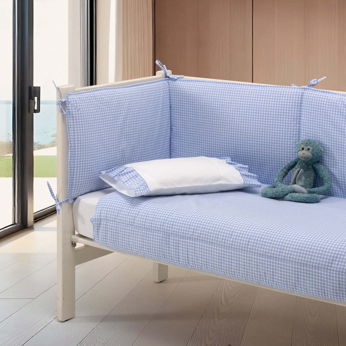 Edredón Cuna Vichy Azul