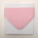 Toalha com Capuz Vichy Cor-de-Rosa