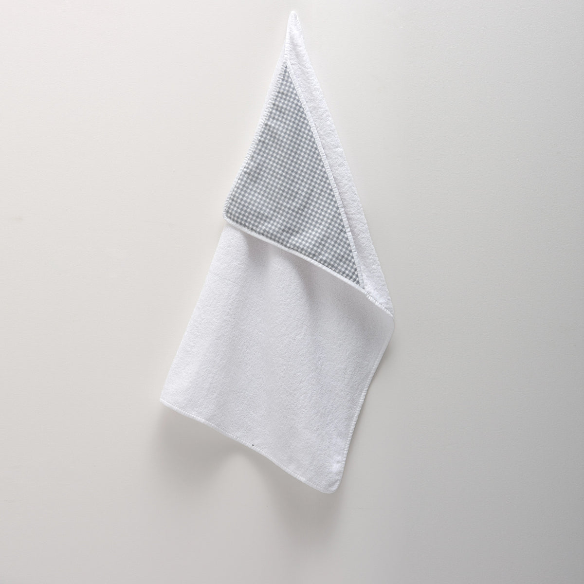 Toalha c/ Capuz Vichy Cinzento