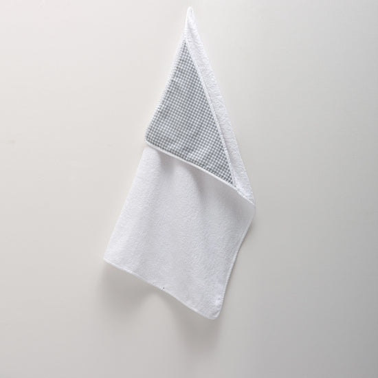 Toalha c/ Capuz Vichy Cinzento