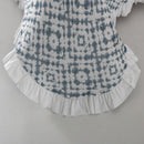 Colcha Marina con Volante Azul