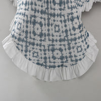 Colcha Marina con Volante Azul