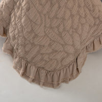 Colcha Flor com Folhos Camel