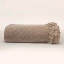 Colcha Flor com Folhos Camel