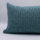 Cojín Decorativa Efecto Waffle Azul Petróleo 35x50 cm - Tana