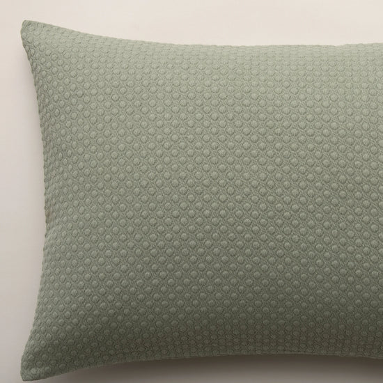 Cojín de Algodón Verde con Patrón Geométrico – Sónia