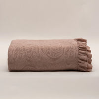 Colcha de Algodão Stonewashed Rosa