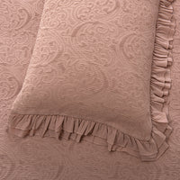 Colcha de Algodão Stonewashed Rosa