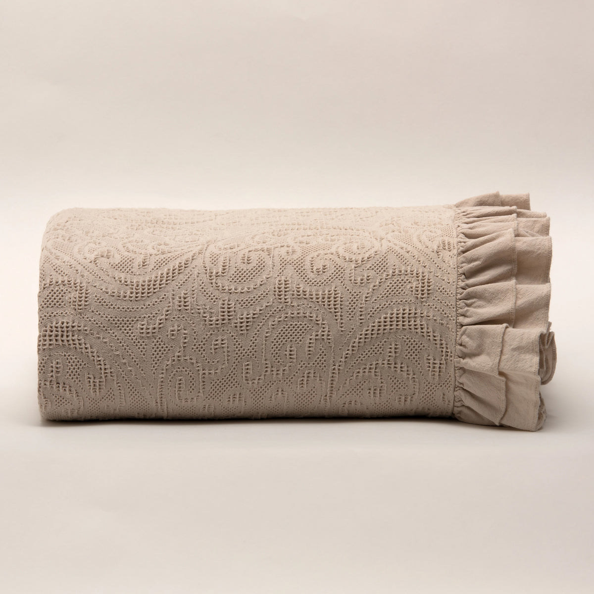 Colcha de Algodão Stonewashed Areia