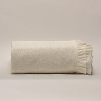 Colcha de Algodão Stonewashed Marfim