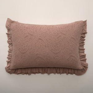 Cojín de Algodón Rosa 50x70 cm con Volante - Bonnie