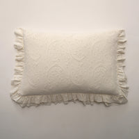 Almofada de Algodão Marfim 50x70 cm com Folho - Bonnie