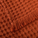 Manta de Algodón Terracota 140x200 cm Diseño Waffle - Nicole