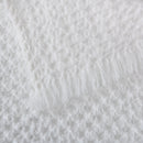 Manta de Algodón Blanco 140x200 cm Diseño Waffle - Nicole