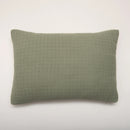 Cojín de Muselina de Algodón Verde 35x50 cm Stonewashed - Nuria
