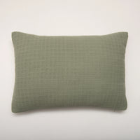 Cojín de Muselina de Algodón Verde 35x50 cm Stonewashed - Nuria