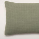 Cojín de Muselina de Algodón Verde 35x50 cm Stonewashed - Nuria