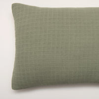 Cojín de Muselina de Algodón Verde 35x50 cm Stonewashed - Nuria