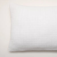 Almofada em Musselina de Algodão Branco 35x50 cm Stonewashed - Nuria