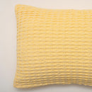 Almofada de Algodão Amarelo 35x50 cm Padrão Waffle - Nicole