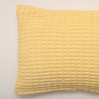 Almofada de Algodão Amarelo 35x50 cm Padrão Waffle - Nicole