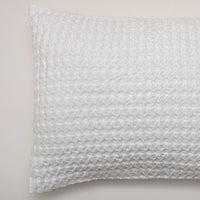 Cojín de Algodón Blanco 35x50 cm Diseño Waffle - Nicole